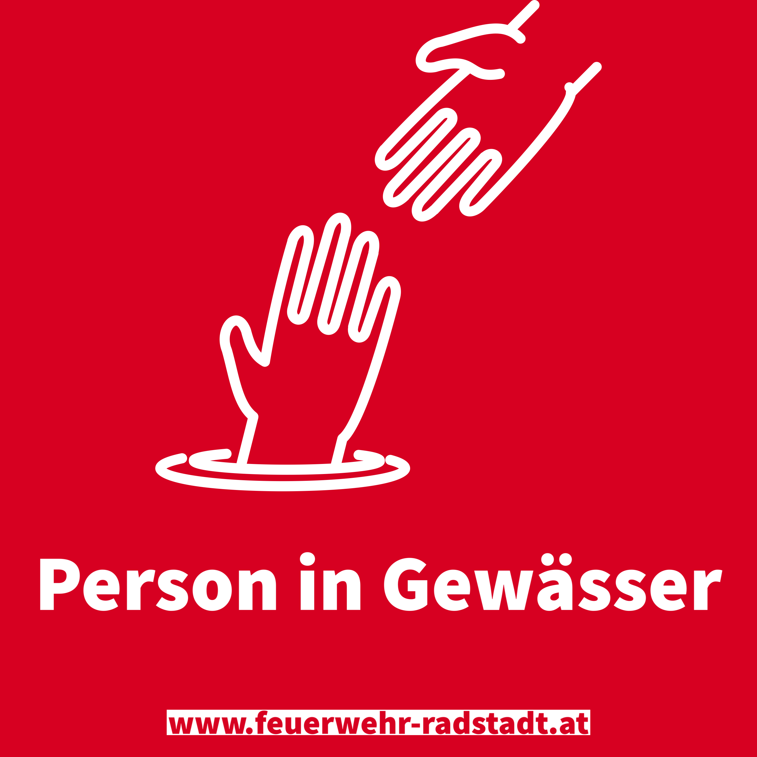 Person in Gewässer